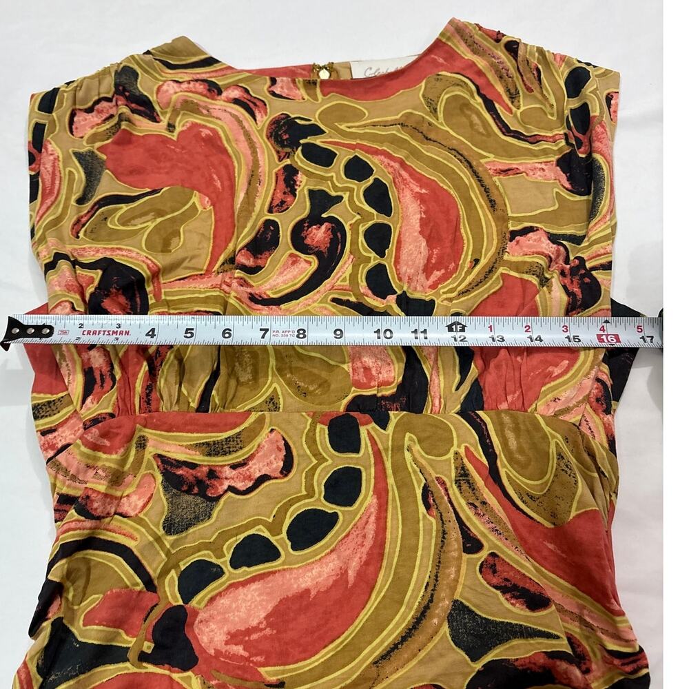 Cleobella Women Large Donna Paisley Organic Cotton Midi Dress Artsy Maximalist - Picture 9 of 10